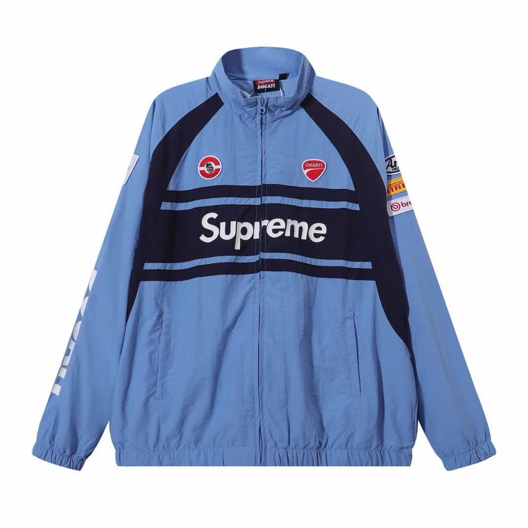 Supreme Ducati Track Jacket Windbreaker Light Blue