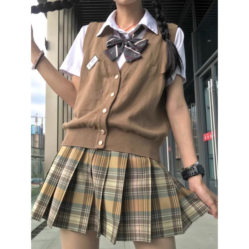 Ghost home Damo master original Japanese-style girl student JK knitted sweater cardigan vest vest