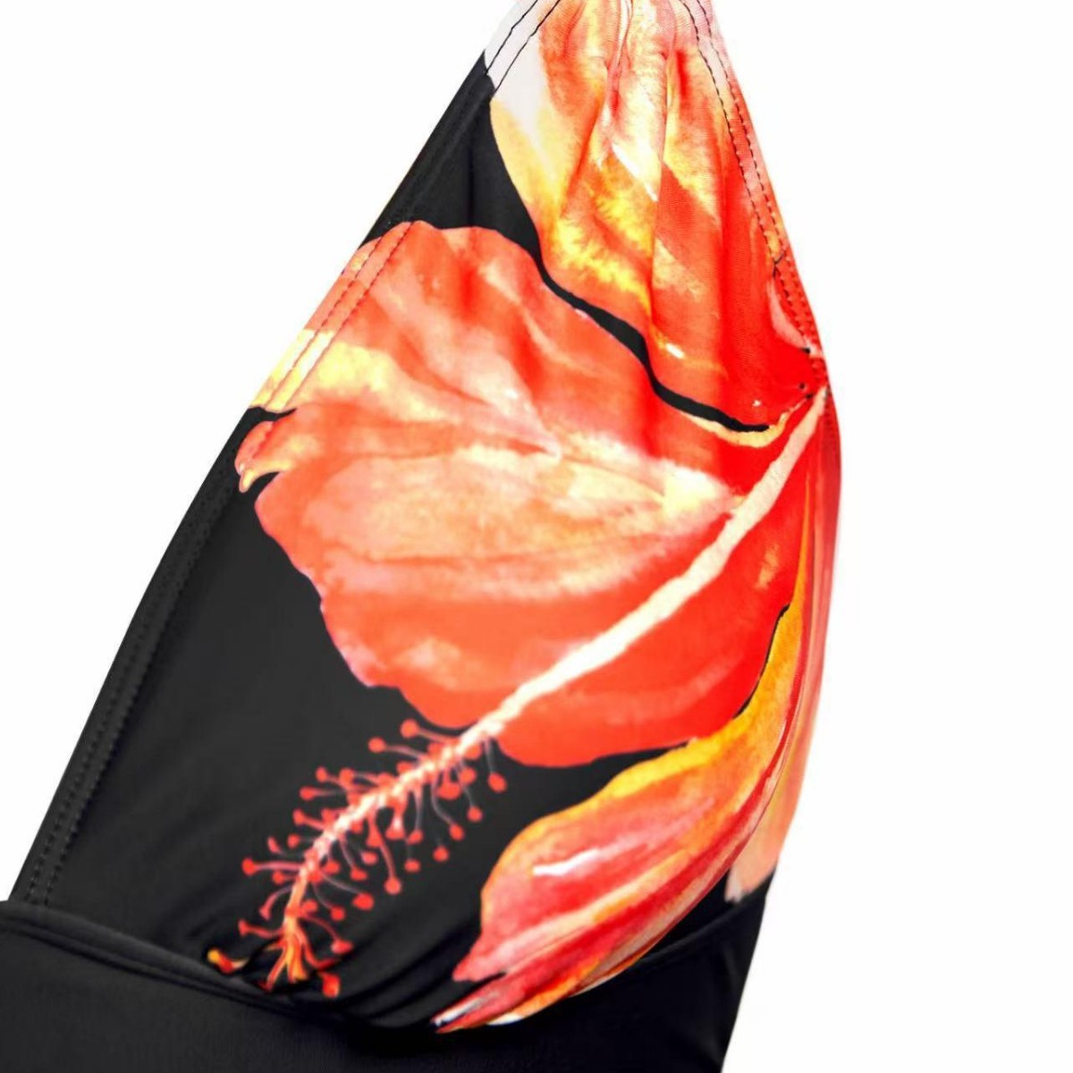 Floral Print Backless Push-Up One Piece Swimsuit for Women Tight Fitting Sexy Design European American Style Summer Vacation Wear_voghion.com