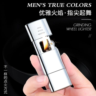 经典煤油打火机复古砂轮明火油机抽拉式点火合金机身可定制logo