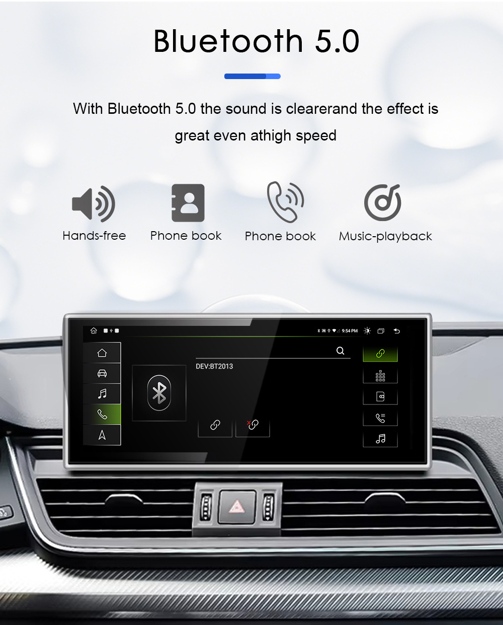 10.25inch / 12.3inch / 12.8inch Android Car Navigation System Suitable for Audi Q5L 2018-2020 Models