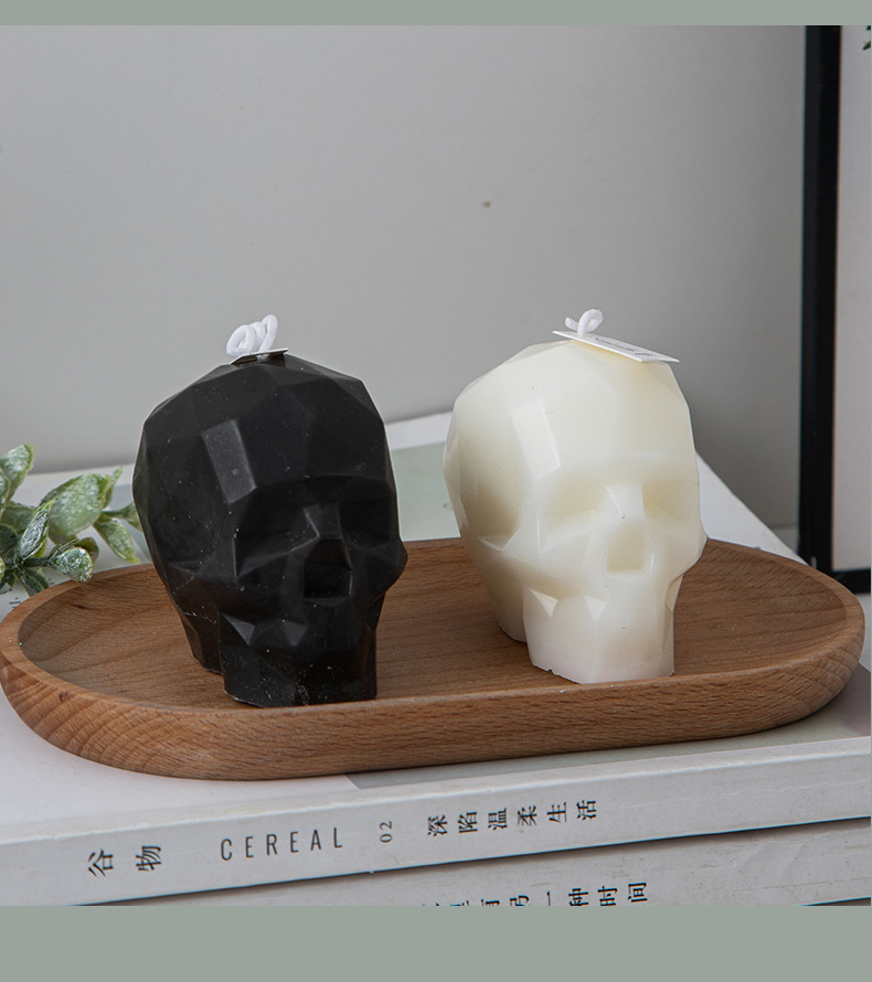 万圣节几何骷髅头香薰蜡烛ins创意家居摆饰套装万圣跨境蜡节日礼详情8