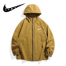 男装2025秋季山系工装户外防风连帽夹克男情侣运动休闲港风外套女