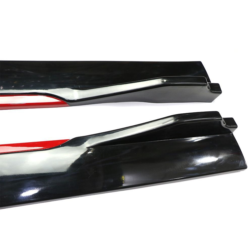 Car modification universal two-segment split 2 m side skirt 2.2 m carbon fiber red side surround side shovel car decoration