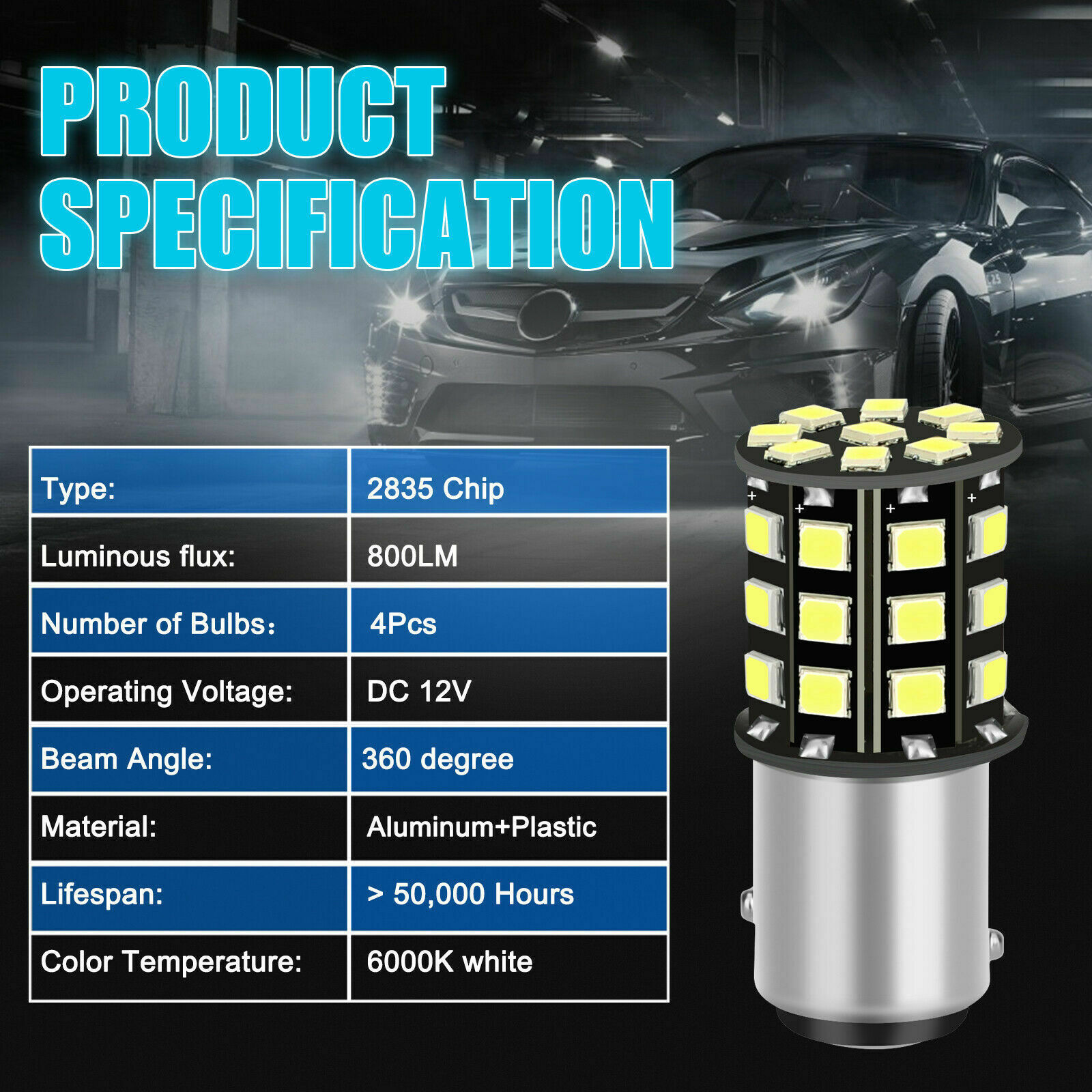 EBAY luces 33LED luces de dirección 1156 1157 2835 33SMD luces de marcha atrás luces de freno luces de esquina