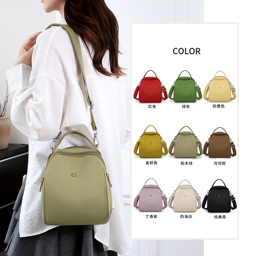 Lifestyle Commuter Bags for Women - New Fashion Simple and Minimalist Travel Crossbody Bag Wholesale Korean Style Multi-Compartment Nylon Shoulder Bag