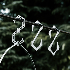 Outdoor S-shaped hook camping stainless steel simple metal hook carabiner connection buckle storage storage hook