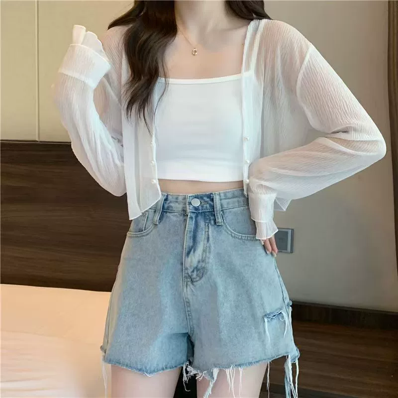 Белый вязаный летний кардиган, куртка, slip dress, тонкий плащ, солнцезащитный
