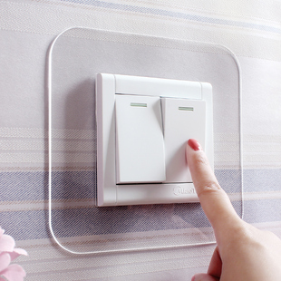 I Acrylic Board Transparent Switch Sticker Protective Cover Household Switch Decorative Sticker Free of Sticky Wall Anti-Dirty Sticker Socket