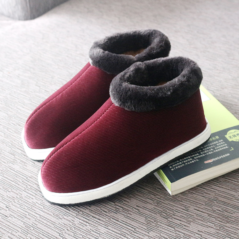 Handmade cotton shoes for men and women in winter