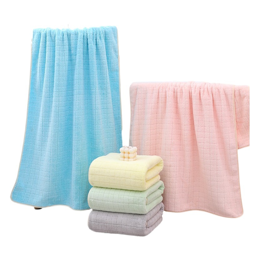 Bath Towel Extra Thickened Coral Fleece Set Household Adult Quick-Drying Water Absorbent Beauty Salon Beach Towel Factory Wholesale