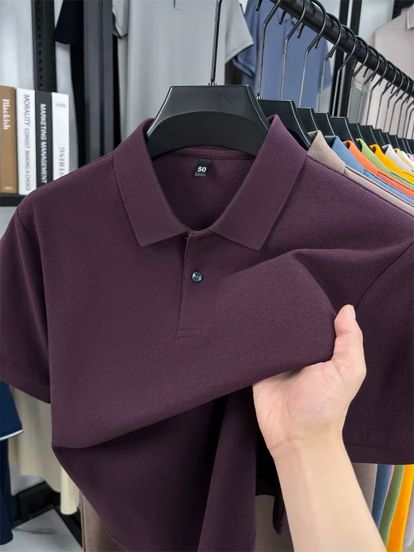 Cotton summer solid base polo, 100% cotton, with short sleeve