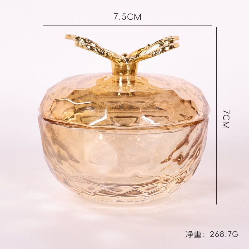 Nuevo estilo transfronterizo de alta calidad nail art bowknot taza de cristal cuadrada taza de lavado de lápices taza de cristal líquido