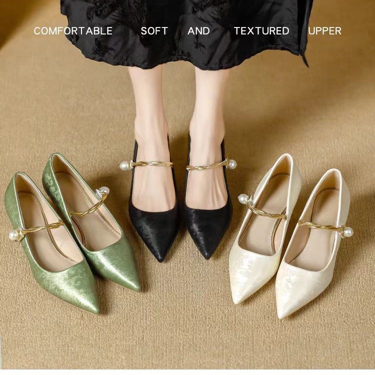 2025 Autumn New Style Chinese-Style Elegant Casual Fashion High-Heeled Shoes For Women With Pointed And Closed Toe_vogvips.com