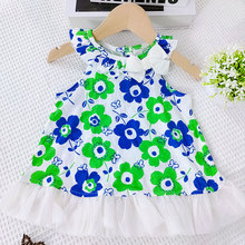 夏季女童印花吊带裙公主裙婴儿女宝宝夏装沙滩儿童连衣裙清仓童装