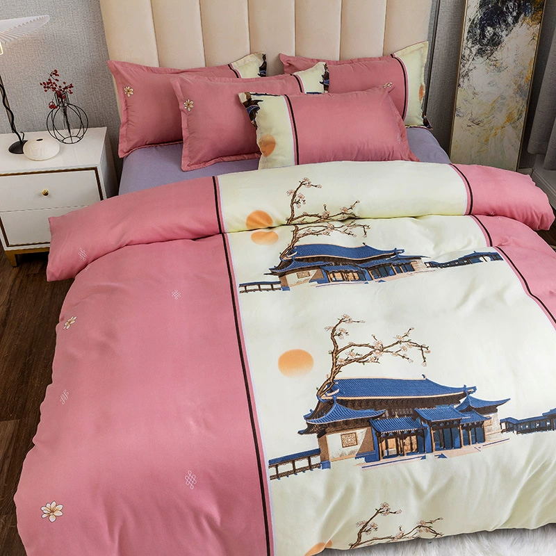 Nantong Fleina четыре комплекта оптовые китайские ветровые шлифовальные хлопчатобумажные простыни