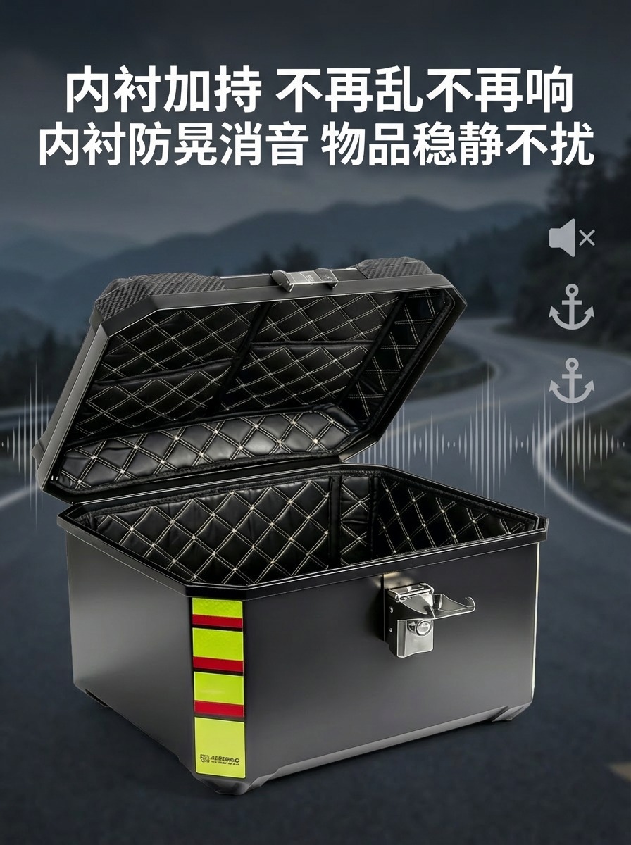 Coolqi Bao Motorcycle Electric Vehicle Trunk Is Large-Capacity, Waterproof, Quick-Release, Thickened, Durable, Stable, with No Abnormal Noise, and More Secure