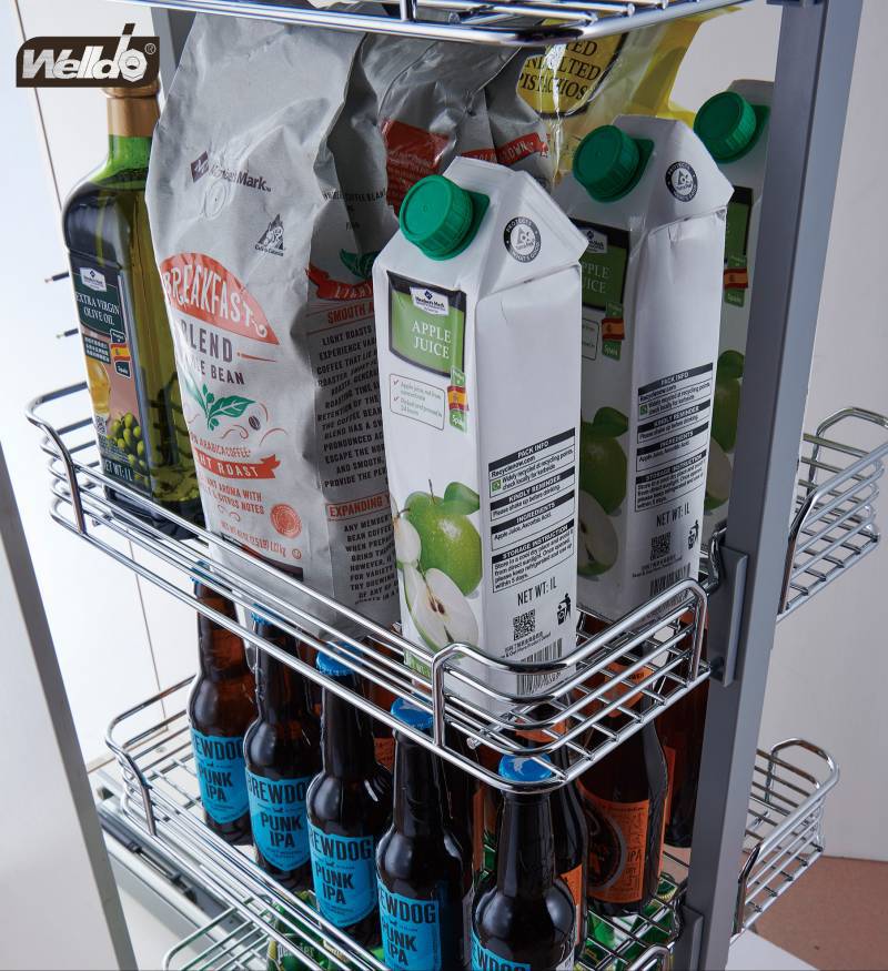 Welldo纬东 厨房高柜多层高深拉篮橱柜抽屉式多层收纳拉篮