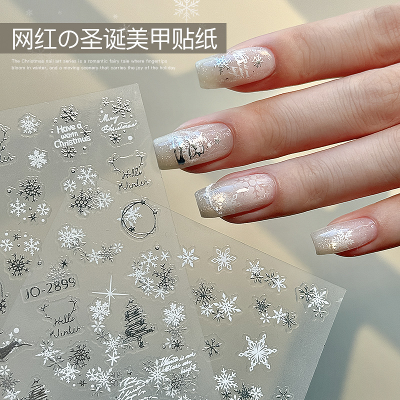 2025 New High-Looking Christmas Nail Art Stickers, Autumn and Winter Popular Snowflake Christmas Tree Thin and Tough Nail Accessories 2025 New High-Looking Christmas Nail Art Stickers, Autumn and Winter Popular Snowflake Christmas Tree Thin and Tough Nail Accessories