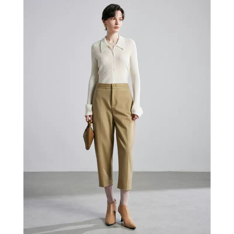 九分小脚裤女2025秋冬新款显瘦百搭小个子穿搭哈伦萝卜裤羊毛西装