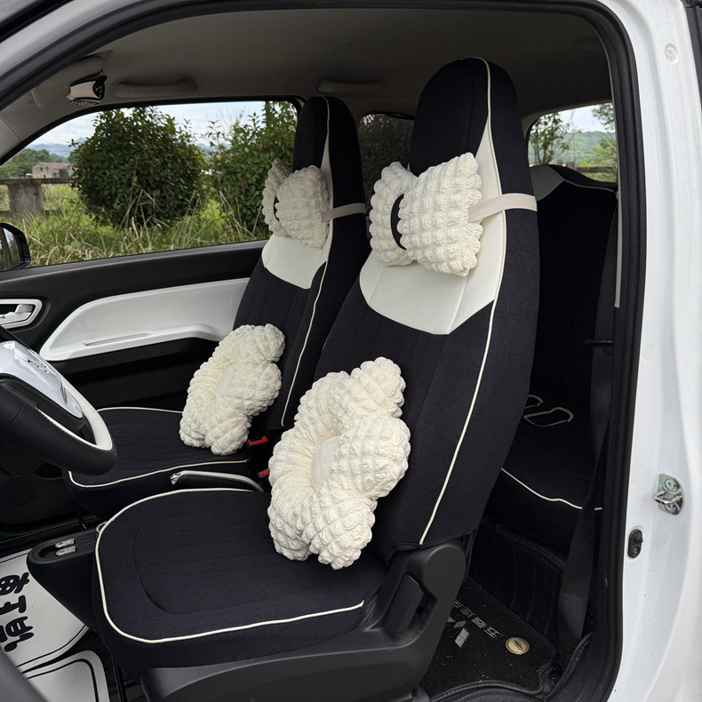 Fabric Cute Cartoon Breathable Car Seat Cover Full Set for Wuling Hongguang MINI 2020-2022