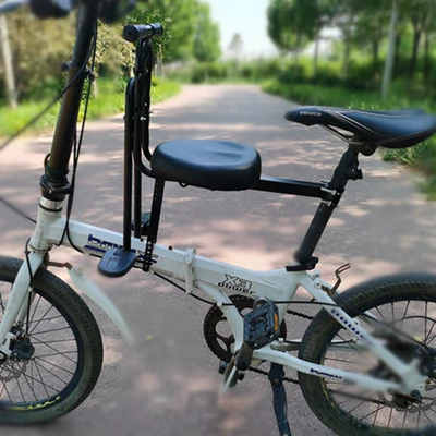 Bicycle Children's Front Seat Mountain Motorcycle child seat - a-thickened-black-armrest-footrest