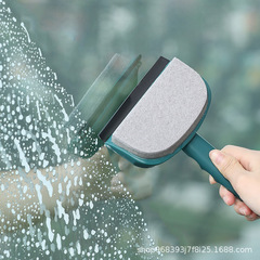 Dual-Sided Glass Cleaning Brush, Glass Mirror Cleaning Tool, All-in-One Glass Wiper, Multi-Purpose Scraper, Sponge Cloth