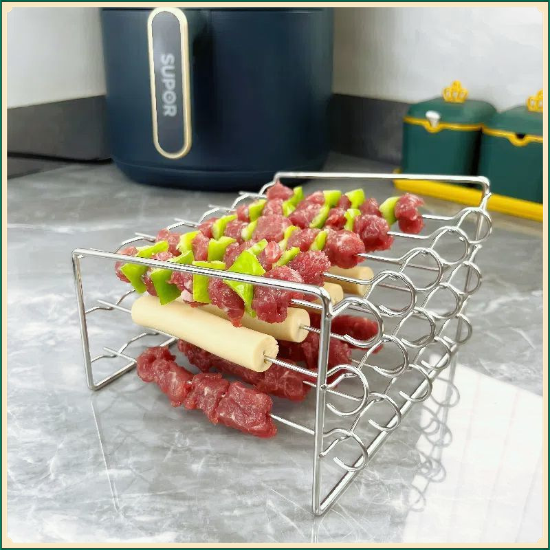 [식품등급] 스테인리스 에어프라이어 3단 그릴