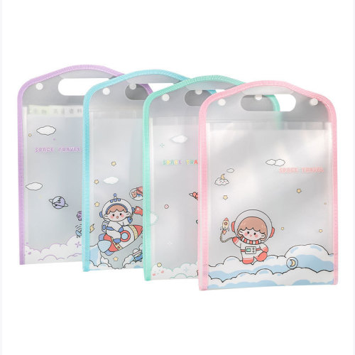A4 Grommet Handle Accordion Bag  New Style Exam Paper Storage Bag Student Supply Classification Storage Accordion Folder