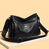 Fashionable capacious shoulder bag, one-shoulder bag, suitable for import, genuine leather
