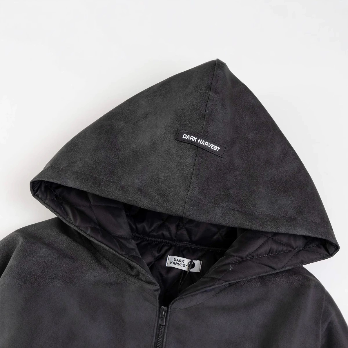 Polyurethane hoody for men and women, jacket for leisure, American style, with embroidery, increased thickness, oversize
