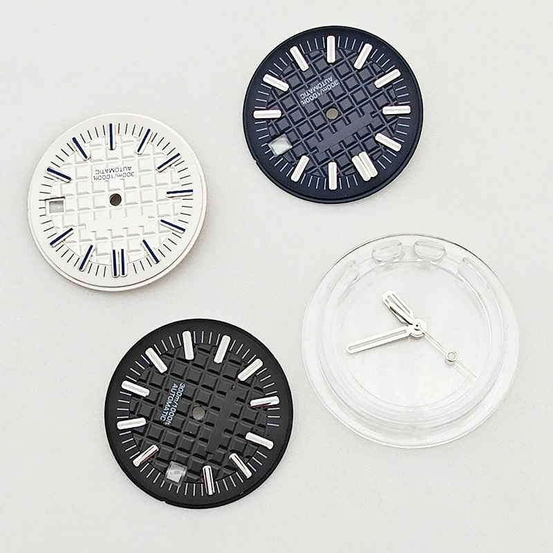 Фермерский дуб оффшорные часы шкалы циферблат внутри теневого круга серебряная игла зеленая светящийся свет часы модифицированные аксессуары