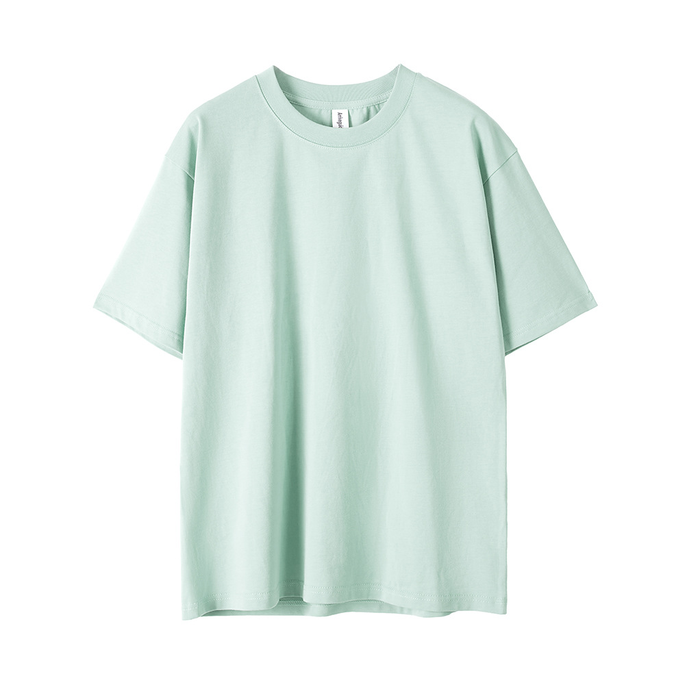 AG260 g 32 camisetas pesadas de algodón puro con hombros caídos, camiseta de manga corta de marca de moda suelta de gran tamaño personalizada