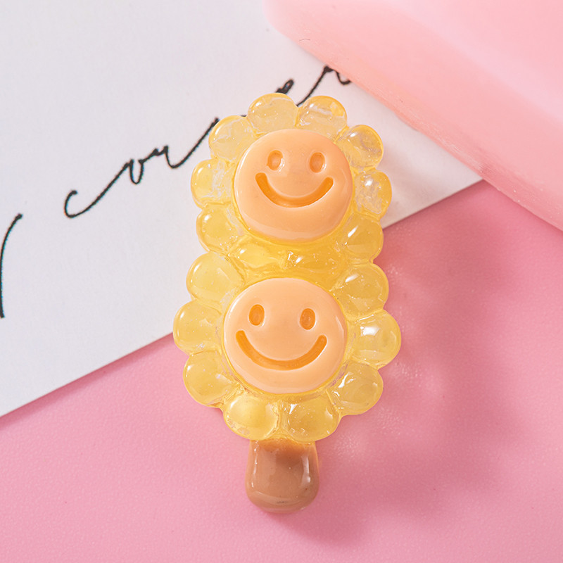 Nuevo hielo transparente simulación Popsicle resina accesorios DIY crema pegamento material al por mayor tocado decoración fresa cono de maíz