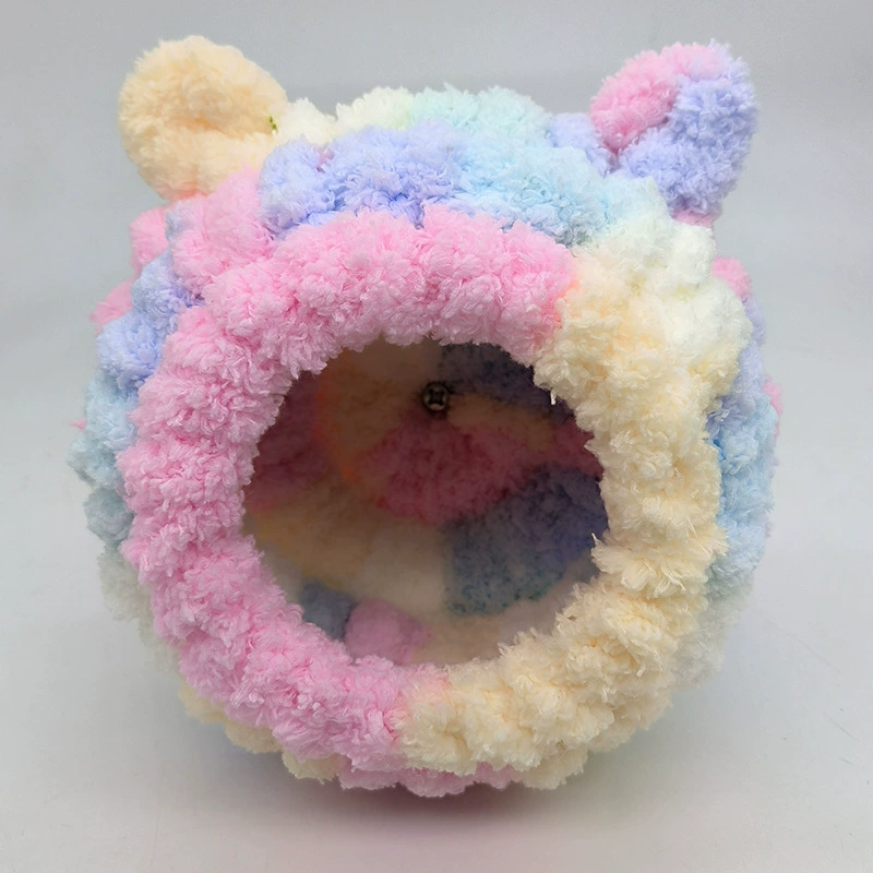 Handmade Thick Knitted Bird Nest, Plush Velvet, Supported Structure — Small/Medium/Large