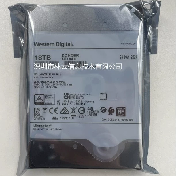 3,5 дюйма WD WUH721818ALE6L4 серверный HDD, 18 ТБ, корпоративный накопитель 18T