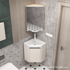 蜂の巣アルミ三角浴室キャビネットセット岩板コーナー手洗い洗面器小戸型トイレコーナー洗面台