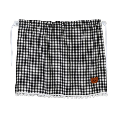 Car Sunshade Plaid Fabric Suction Type Heat Insulation Privacy Car Curtain Summer Car Universal Sunshade (Sun shade) - plaid-bear-black-curtain