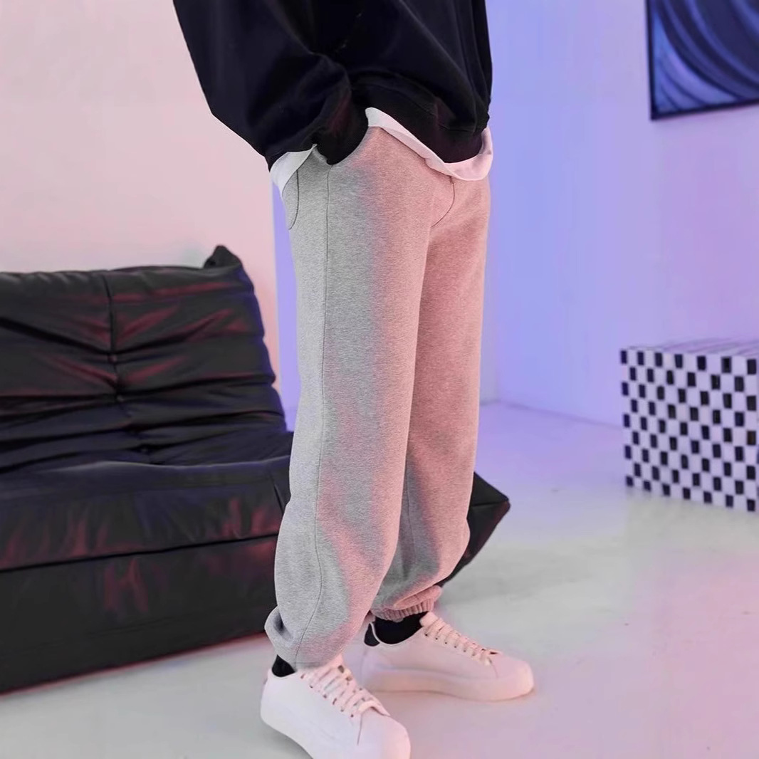 380G pesado lazo de algodón pantalones de protección de hombre Europa y Estados Unidos marca de moda transfronteriza zapatos deportivos casuales de cintura alta pantalones versátiles