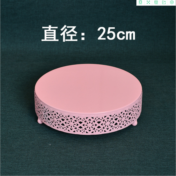 . De estilo europeo de hierro soporte de la torta accesorios de la boda bandeja de la torta de la pierna alta Placa de pastel de mesa de postre decoración de la torta de hierro