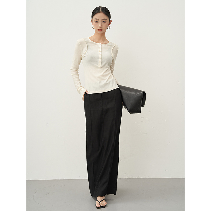 DTWO Summer genuine design elegant skirt