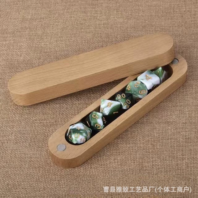 Простой деревянный ящик для хранения кубиков, прямоугольный ящик для хранения магнитного сита, небольшой портативный ящик для хранения из цельного дерева