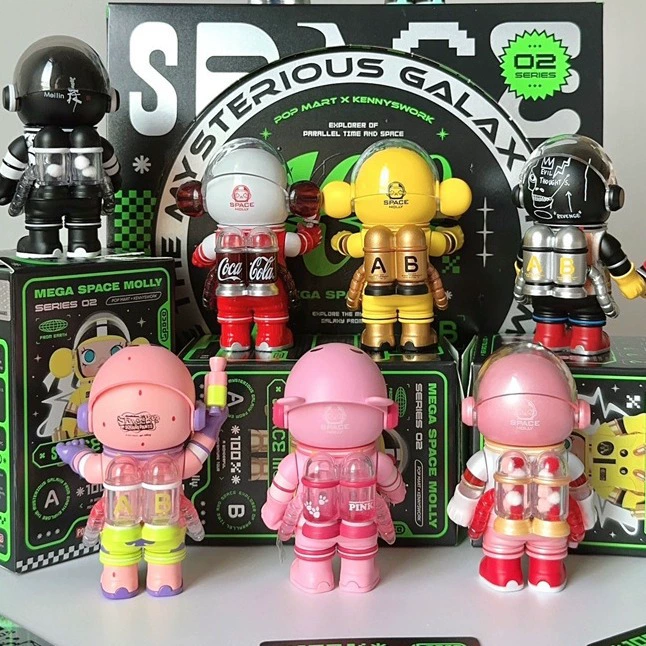 Коллекционная серия Bubble Mart Mega Space Molly Astronaut Jasmine второго поколения — коробка-головоломка ручной работы