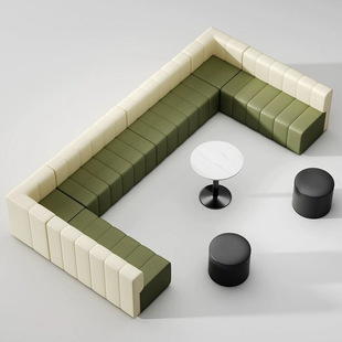 Customized Seating Area Combination Booth for Clothing Stores, Shoe Stores, Hair Salons, Early Education Centers, Dessert Shops, and Waiting Areas