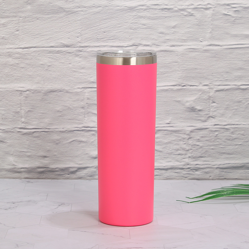 Vaso térmico de acero inoxidable 20oz, recto y de doble capa.