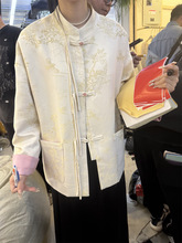 新中式女装2024春装新款白色上衣改良唐装禅意高级感国风盘扣外套