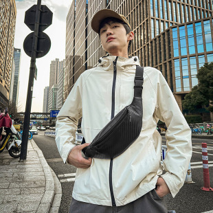 2025 New Lightweight Simple Men's Chest Bag Multifunctional Crossbody Small Bag Women's Outdoor Sports Chest Bag Mobile Phone Bag