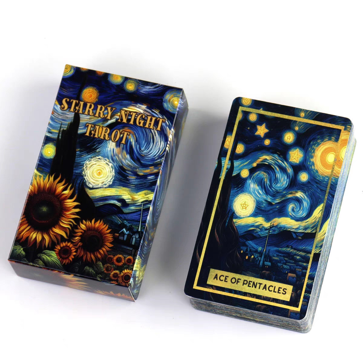 Jogo de cartas de tarot starry night em inglês para festas_voghion.com