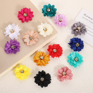 Small fresh DIY hand simulation with diamond cloth flower headdress hair accessories accessories flower brooch flower shoes flower accessories