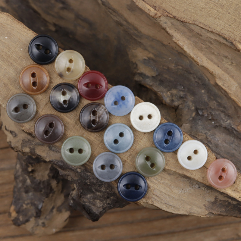 Casual retro cotton and linen cardigan shirt button multi-color series Henry collar fish eye shirt button urea button Casual retro cotton and linen cardigan shirt button multi-color series Henry collar fish eye shirt button urea button